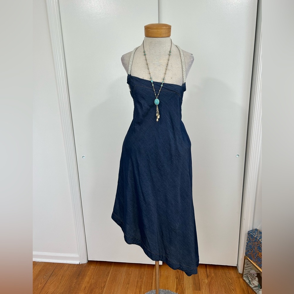 Sale!!  Let Me Be Hi-Low Sleeveless Boho Braided Top Tie Sexy Halter Dress